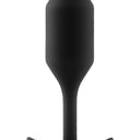 b-Vibe Snug Plug 2 Medium Weighted Silicone Butt Plug Black
