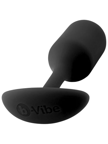 b-Vibe Snug Plug 2 Medium Weighted Silicone Butt Plug Black