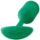 b-Vibe Snug Plug 2 Medium Weighted Silicone Butt Plug Green