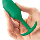 b-Vibe Snug Plug 2 Medium Weighted Silicone Butt Plug Green