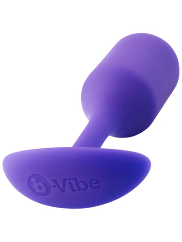 b-Vibe Snug Plug 2 Medium Weighted Silicone Butt Plug Purple