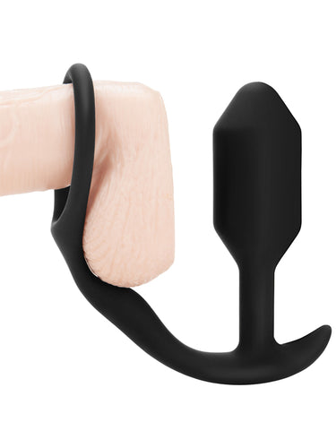 b-Vibe Snug & Tug Weighted Plug & Cock Ring