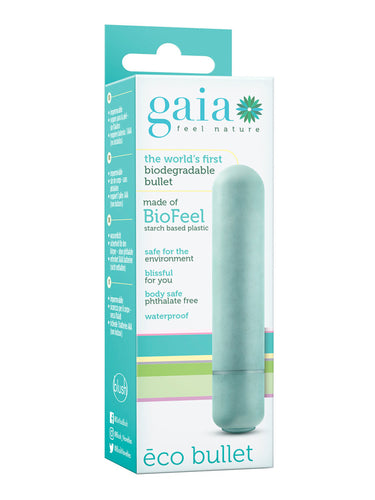 Blush Gaia Eco Bullet Biodegradable Mini Vibrator Blue