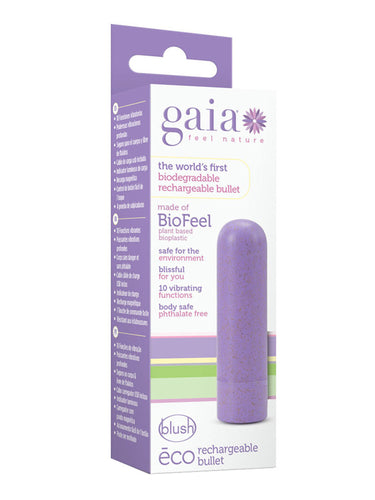 Blush Gaia Eco Bullet Rechargeable Biodegradable Vibrator Purple