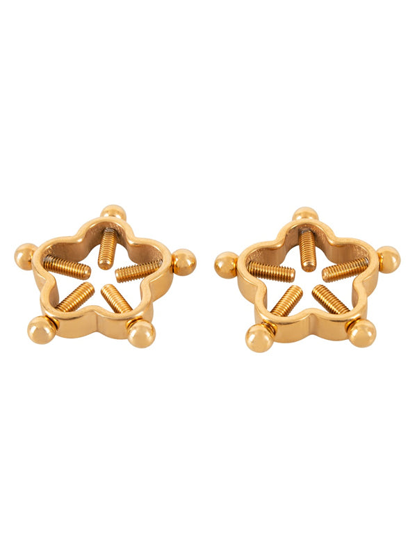 GOLD FLOWER STAINLESS STEEL NIPPLE CLAMPS