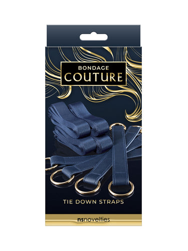 NS Novelties Bondage Couture Blue Tie Down Straps