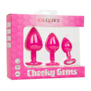 CalExotics Cheeky Gems 3-Piece Butt Plug Set Pink