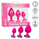 CalExotics Cheeky Gems 3-Piece Butt Plug Set Pink