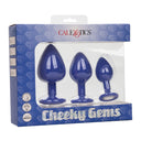 CalExotics Cheeky Gems 3-Piece Butt Plug Set Purple