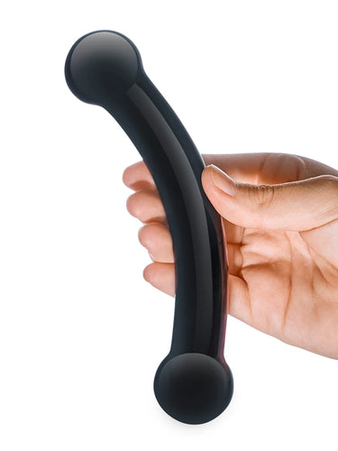 Gläs Double Bull Glass Dildo 14 cm