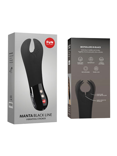 Fun Factory Manta Vibrating Penis Stroker Black