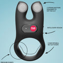 Fun Factory Nōs Vibrating Silicone Cock Ring Black