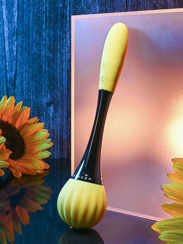 SUNFLOWER SILICONE DOUBLE-ENDED VIBRATOR