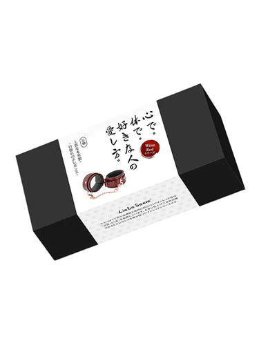 Liebe Seele Wine Red Leather Ankle Cuffs