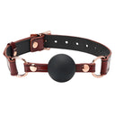 Liebe Seele Wine Red Leather Ball Gag