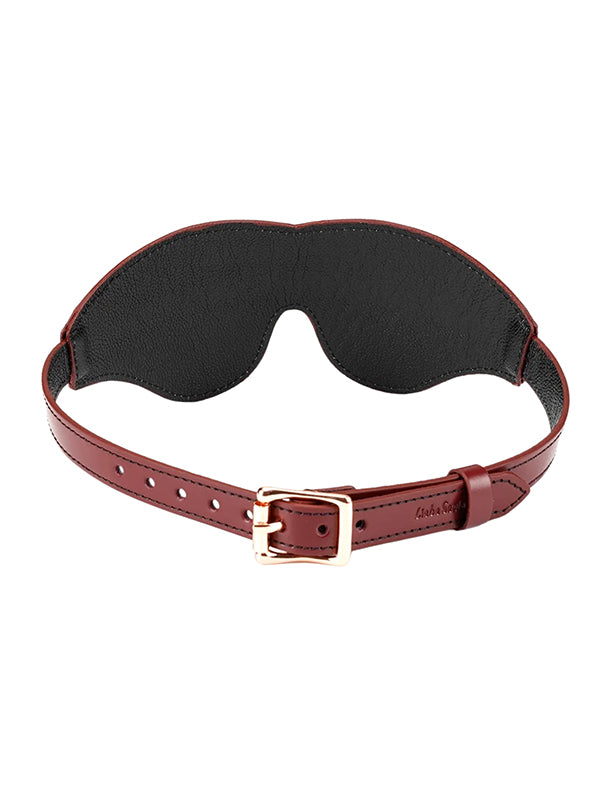 WINE RED LEATHER BLINDFOLD