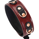 Liebe Seele Wine Red Leather Collar With Leash