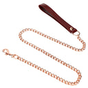 Liebe Seele Wine Red Leather Collar With Leash