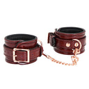 Liebe Seele Wine Red Leather Handcuffs