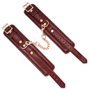 Liebe Seele Wine Red Leather Handcuffs