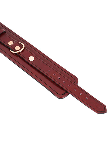 Liebe Seele Wine Red Leather Handcuffs