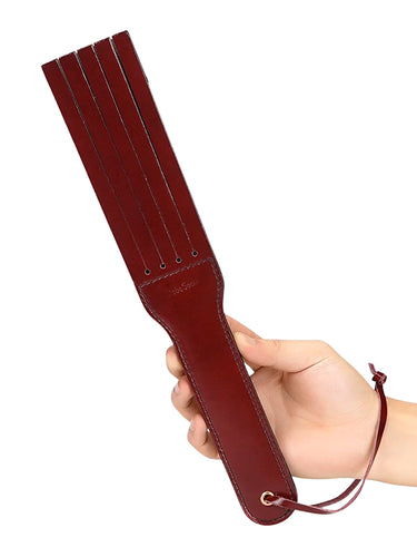 Liebe Seele Wine Red Leather Split Tawse Paddle