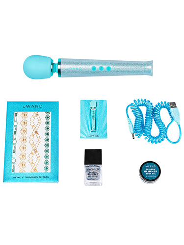 Le Wand Petite All That Glimmers Body Massager Blue