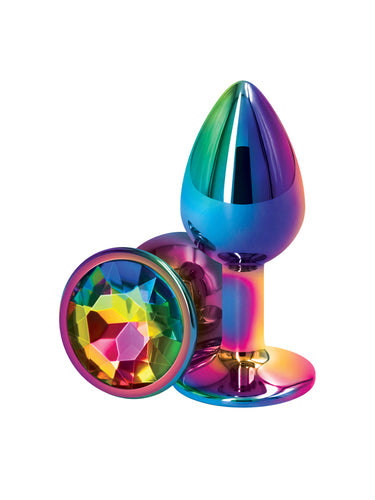 NS Novelties Rear Assets Multicolour Rainbow Butt Plug