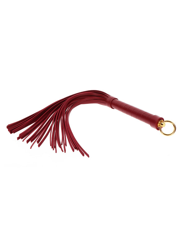 LARGE RED FAUX LEATHER WHIP