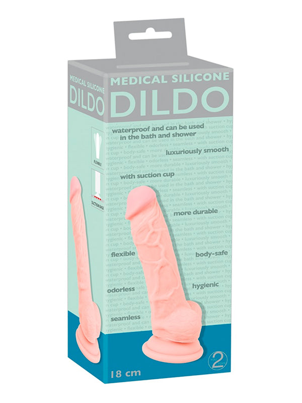 DILDO SILICON MEDICAL 18 CM